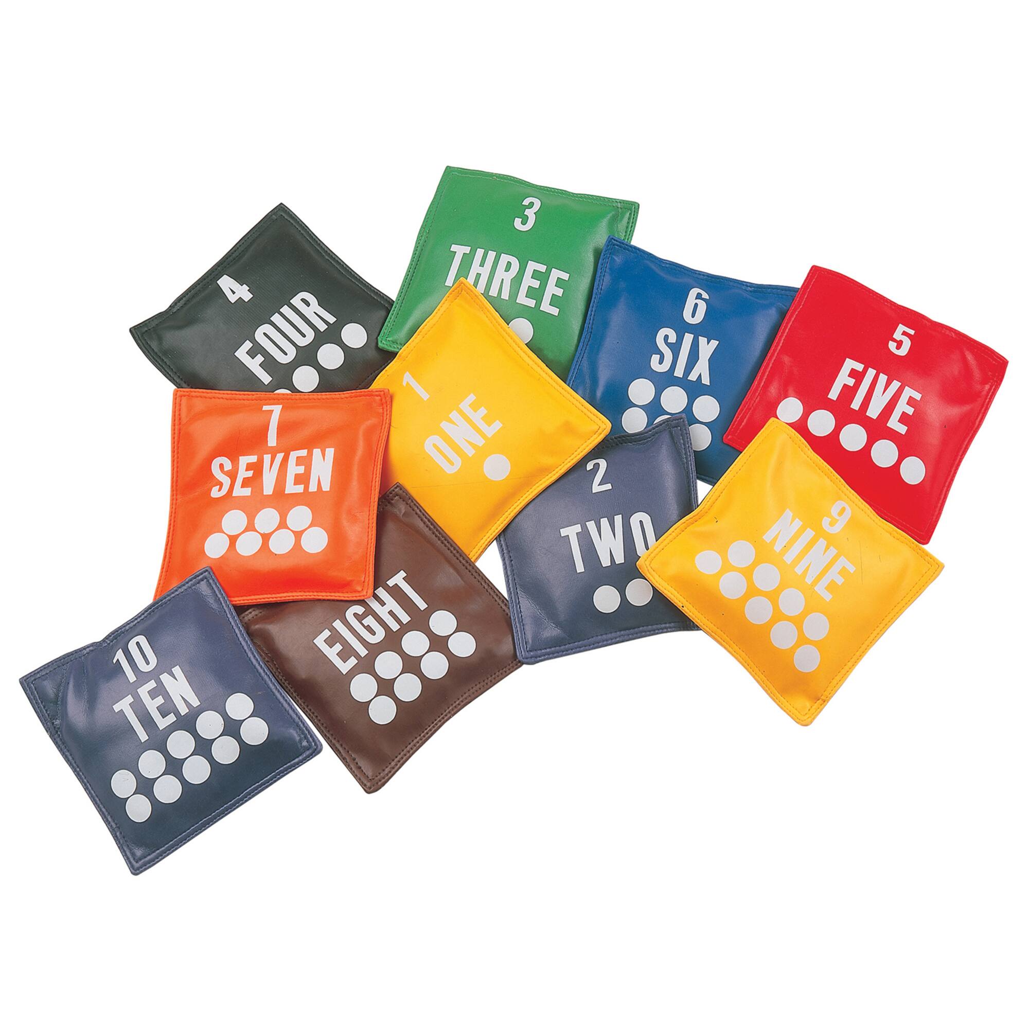 Champion Sports 5" Numbered Bean Bags, 10 Pack